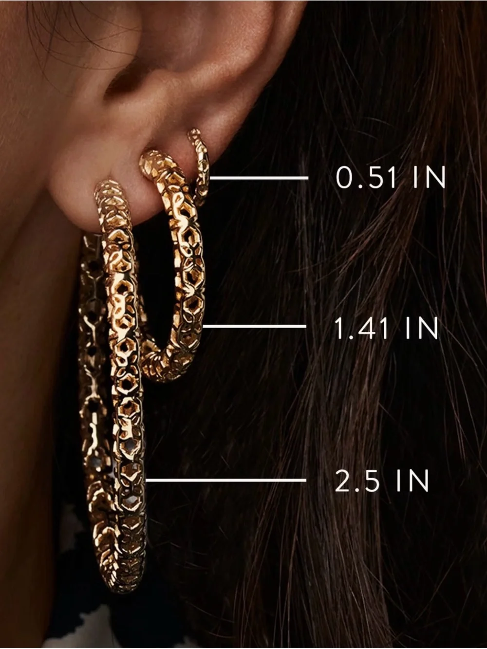 Kendra Scott Gold Maggie 2.5 Hoop Earrings